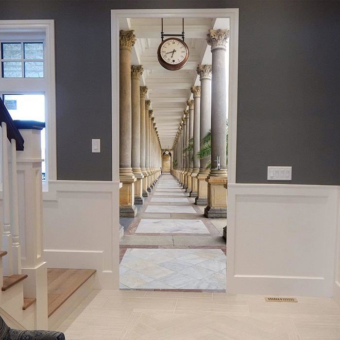 Autocollant Vitrail 3D Pour Porte Ou Mur - 77x200cm Adhésif Amovible