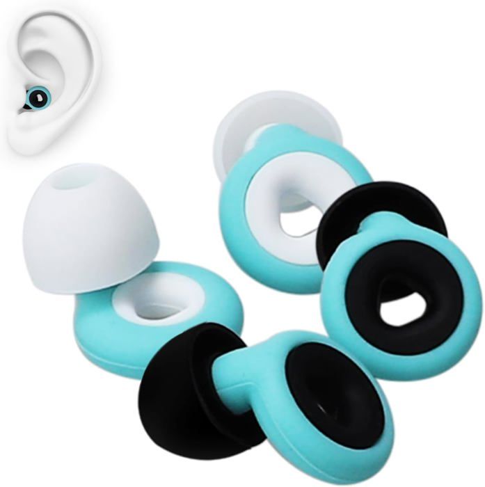 Bouchons D'oreille Petits Conduits - 2 Paires - NRR 32dB - Pour Dormir, Ronflements, Voyage - Lavables