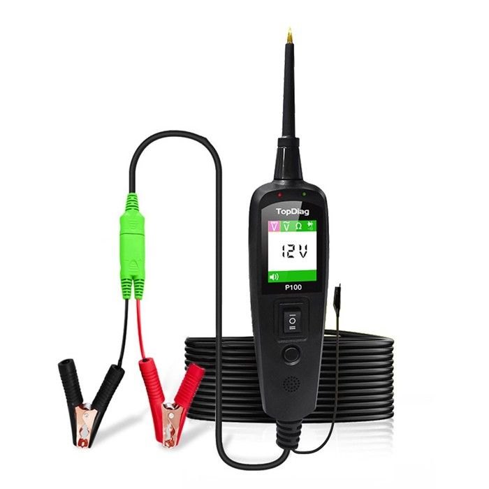 Testeur De Circuit Automobile PB100 - Sonde De Puissance, Diagnostic électrique, Mesure Tension/résistance, Disjoncteur 8A - Pour Dépannage Auto