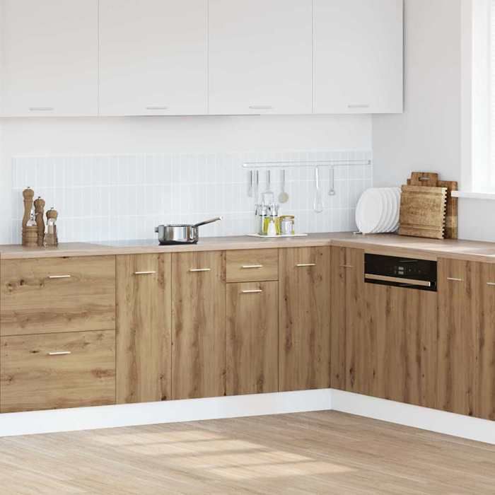 Meuble Bas De Cuisine Lyon - Chêne Sonoma - 40x46x81.5 Cm - Bois D'Ingénierie - Pieds Réglables - Rangement Pratique - 2