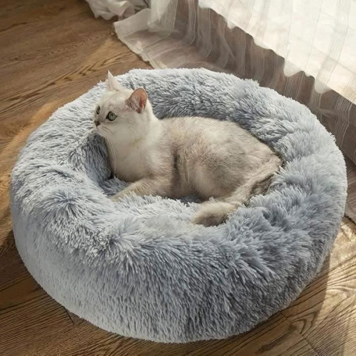 Rond en Peluche lit pour Animal panier chat Domestique Matelas Chaud Chien Lit Litière pour Chat Convient pour Chiots Chaton Pet