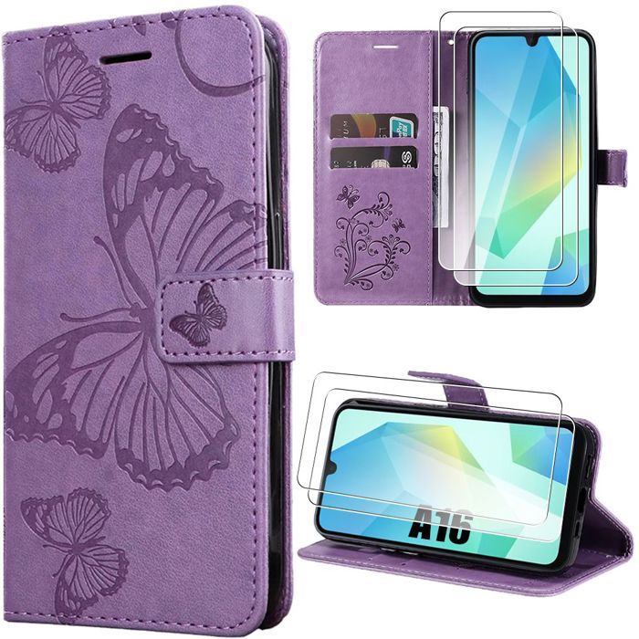 Housse Portefeuille + Verre Trempé Pour Wiko Lenny 4 - Cuir Synthétique Noir - Neuf Sous Emballage - Protection Complète