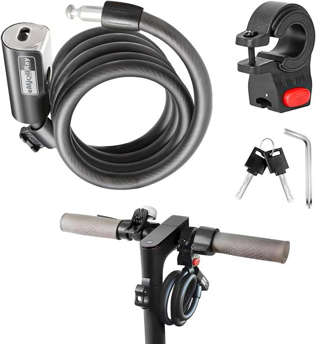 Antivol Vélo WEST BIKING - Câble Acier 110cm + 2 Clés - Sécurité Robuste