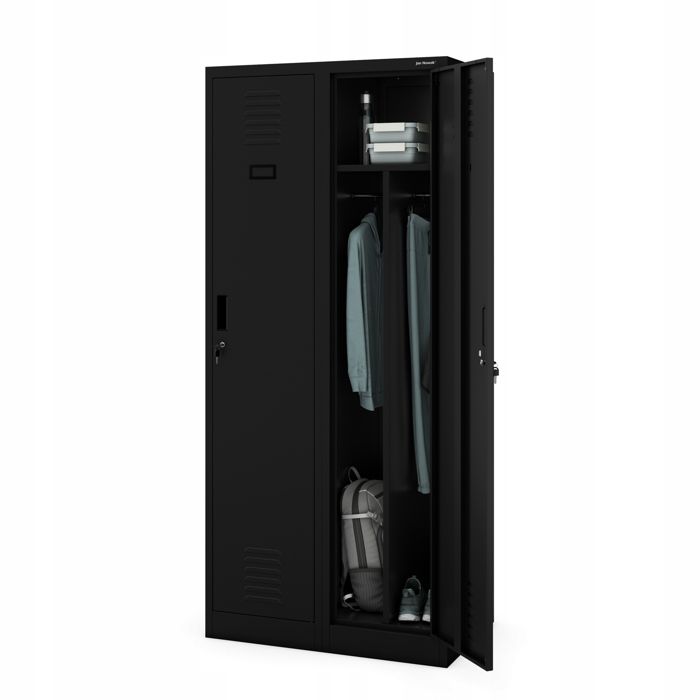 Armoire vestiaire BHP KACPER 4 compartiments 800x1800x500mm noire