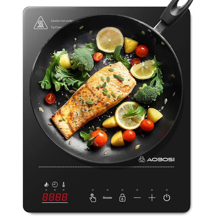 Plaque à Induction 3500W - 35 Cm De Diamètre, 10 Niveaux Température, 11 Puissances, Minuterie - Pour Cuisine Maison, Restaurant, Camping