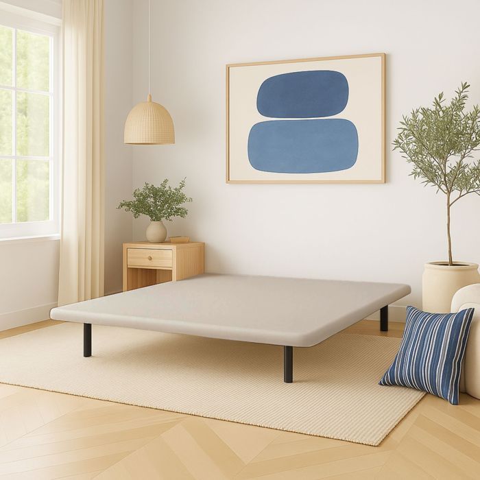 Cache-sommier 160x200 beige jersey pour cadre à lattes - Beige - Someo Cache-sommier 160x200 beige jersey pour cadre à lattes - Beige - Someo
