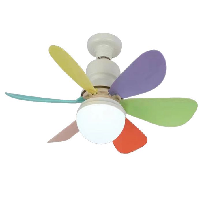 Mini ventilateur de plafond avec éclairage LED - ULISEM - 52 cm - Silencieux - 40W - Télécommande - Culot E27 - Ulisem