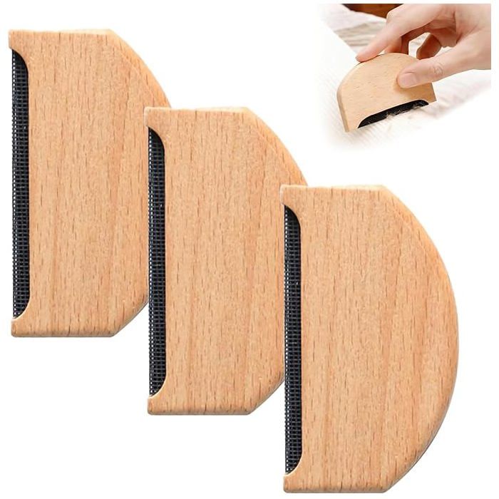 Lot de 3 Peignes Anti-Bouloches Déboulocheur pour Laine et Cachemire Pulls Écharpes et Manteaux