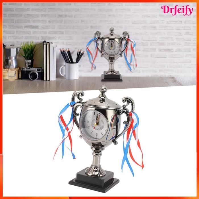 Horloge rétro - AKOZON - Modèle de trophées - Or foncé - Forme trophée - Compacte 21 cm