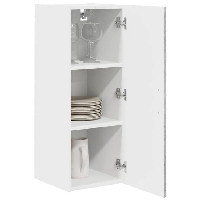 Hot Sale®Armoire de cuisine Kalmar (2 pcs) Armoire/Vitrine/Placard - SOLOMON - meuble de cuisine - Fixation sur pied - Gris béton 30