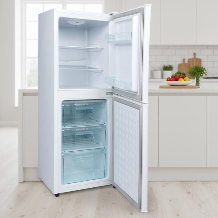 Feilong Réfrigérateur électrique à double porte en plastique de 136 L économe en énergie adapté à une utilisation domestique