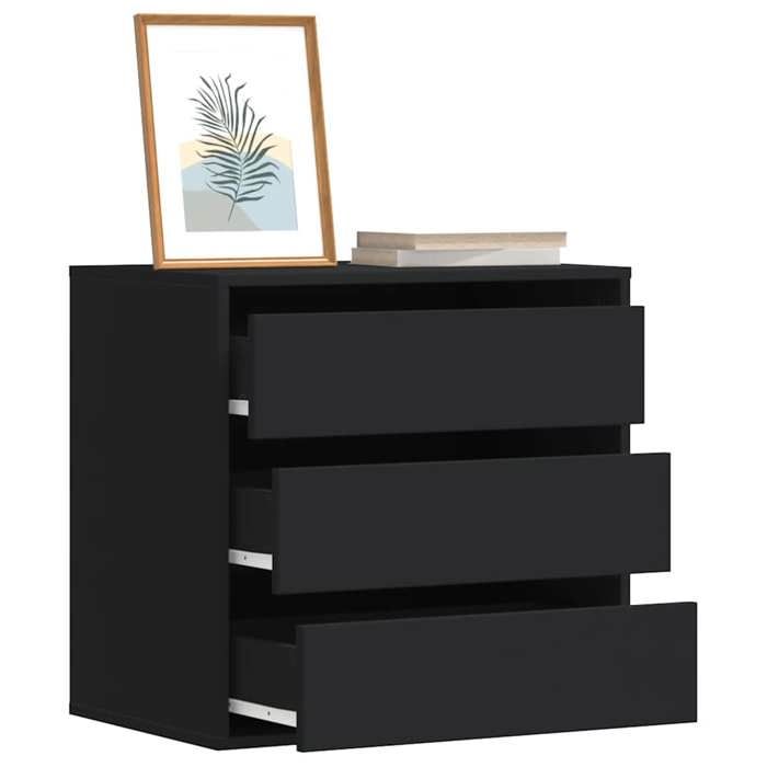 Noir Commode dangle Armoire de chambre - CLOUD - Buffet bas - noir 60x41x58cm - Bois dingénierie LH32943315