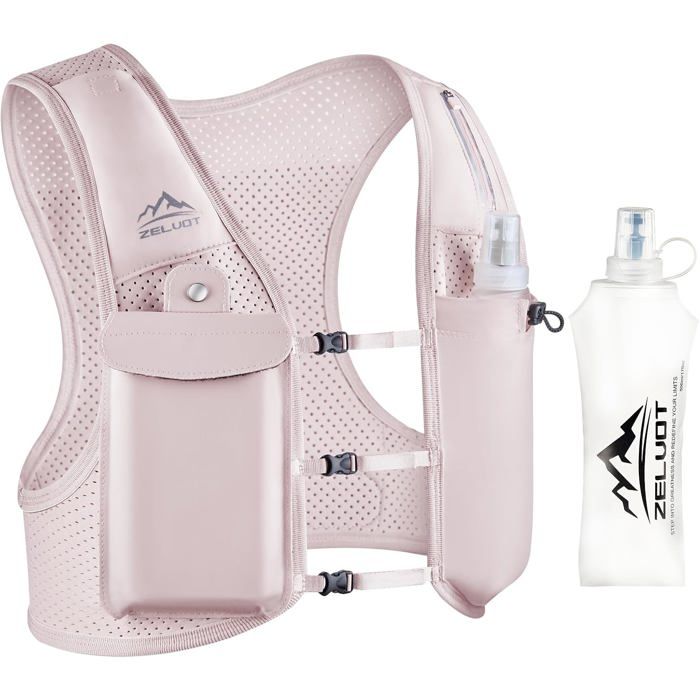 Gilet de course hydratation - Unbrand - Flasque souple 500 ml - Sans BPA et PVC - Poches de rangement