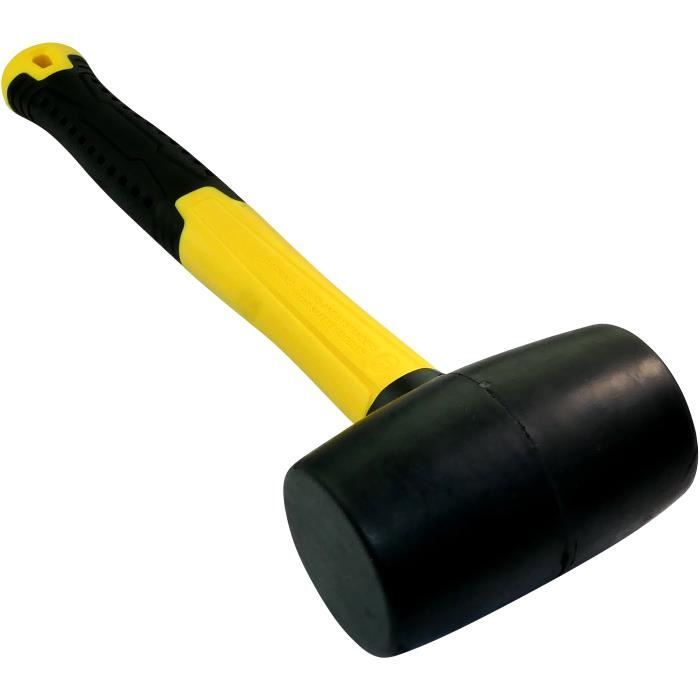 Marteau Maillet Souple AERZETIX C68517 - Double Tête Caoutchouc/plastique, 280 Mm, Pour Carrelage, Bois, Surfaces Délicates