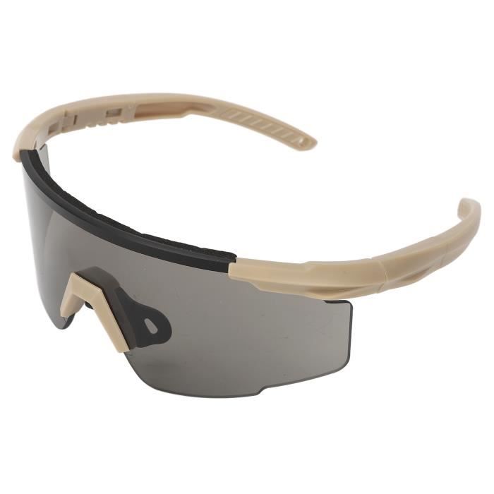 Lunettes Tactiques SH-RuiDu – Anti-buée, Choc, UV400 – Verres Jaune/fumé/transparent – Monture TPU – Pour Airsoft, Tir, Cyclisme