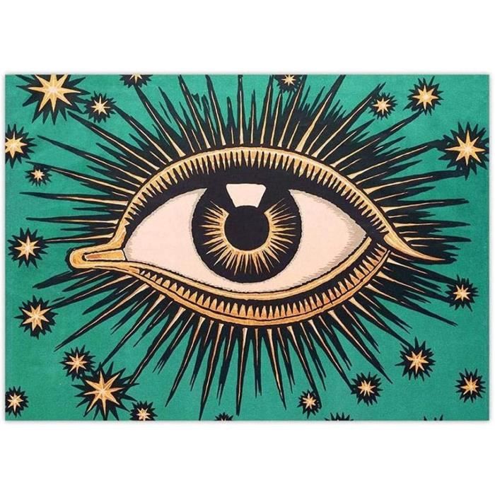 Couverture tissée céleste, couverture lune angélique et étoiles, design cosmique, décoration d'intérieur, cadeau pour amateur d'astrologie, cadeau pour enseignant, jeté ciel étoilé - France