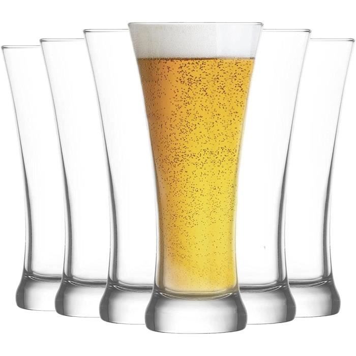 Lot De 2 Verres à Bière Pilsner 500 Ml – Verre Haut Design, Idéal Bière De Blé – Cadeau Pour Amateur De Bière