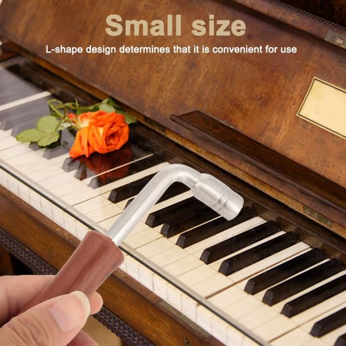 PAR Clés Piano professionnel Tuner Spanner L-forme Piano Tuning Hammer levier clé bois dur poignée Guzheng réparation outil