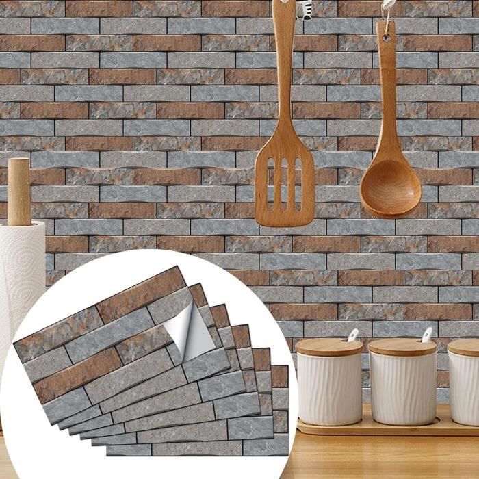 20 Pièces Autocollant De Tuile, Pvc Stickers Carrelage Auto-Adhésif, Diy Amovible Art Décalques