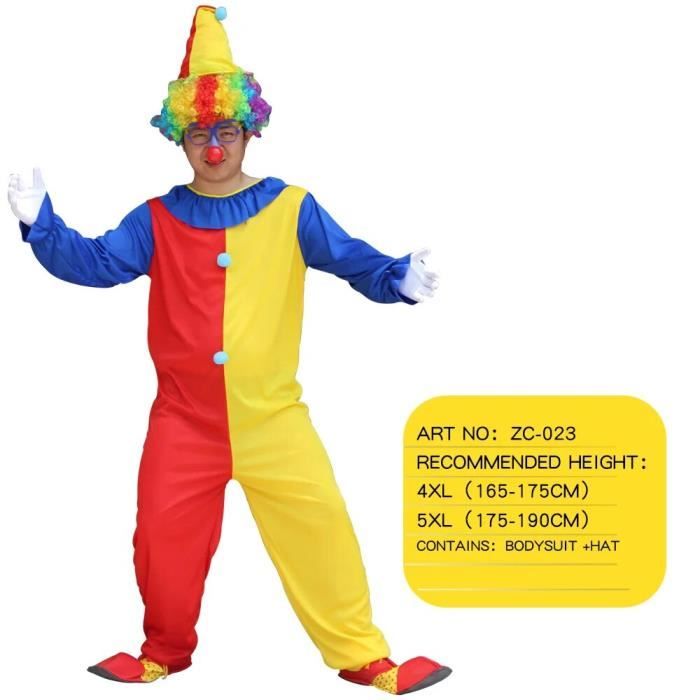ZC 023 4XL Costumes de clown d Halloween pour hommes adultes Vetements pour femmes Cosplay Fete d anni Cdiscount Jeux Jouets