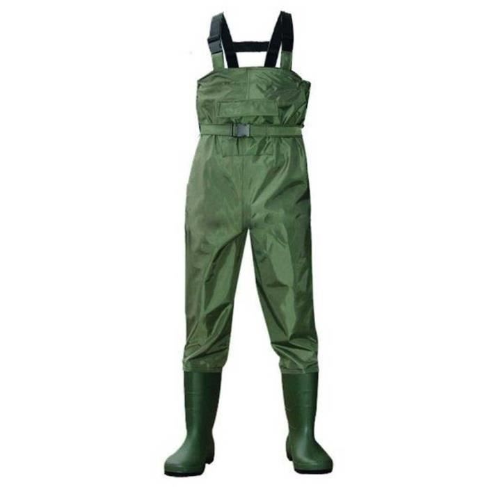 Waders - SELE - Taille 42 - Nylon/PVC - Bretelles auto-réglables - Poche extérieure