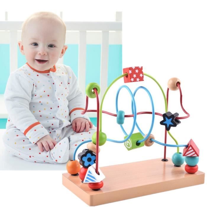 Boulier Labyrinthe Circuit De Motricite Bebe Boulier Multicolore Jouet Bois Jeux Educatif 18 Mois Et Plus Cdiscount Jeux Jouets