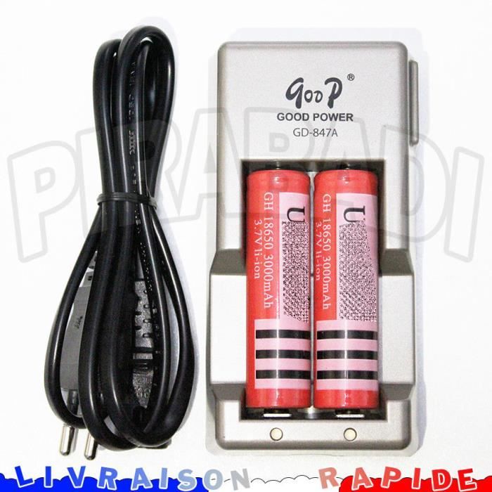 Pack Chargeur FC2 USB + 8 Piles Rechargeables 18650 Sony VTC6 3000mAh - Pour Vapoteuse, Lampes, Etc.