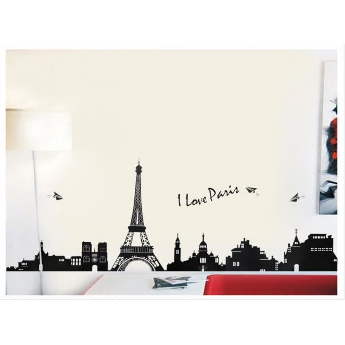 I Love Paris Tour Eiffel Amovible Stickers Muraux Parlor Enfants Chambre Maison Decoration Maison Decoration Tc954 Achat Vente Stickers Cdiscount
