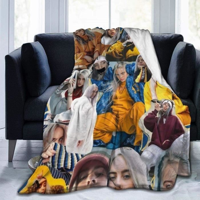 Couvertures de lit a la mode Billie Eilish Songs Poster Throw Blankets Wrkle Resistant Soft Plus50x40pouce 9790 Cdiscount Maison