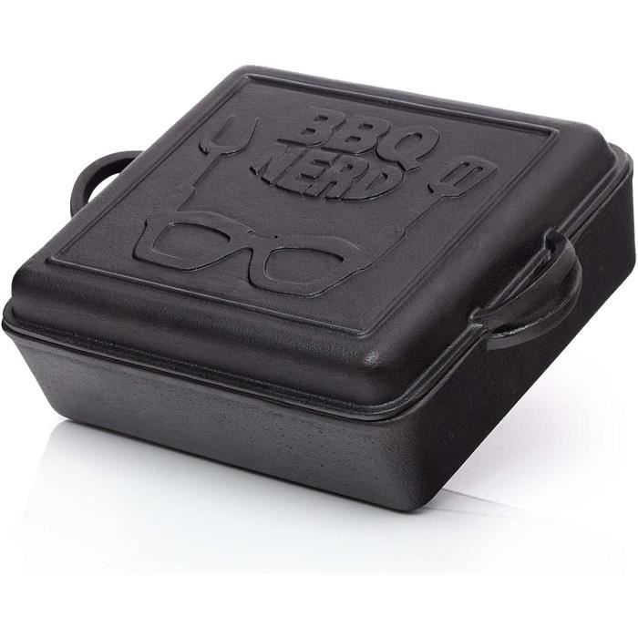 Cocotte En Fonte Küchenprofi 3,5 L - Diamètre 24 Cm, Pour Barbecue, Foyer, Induction | Avec Couvercle, Lève-Cocotte, Support - 7