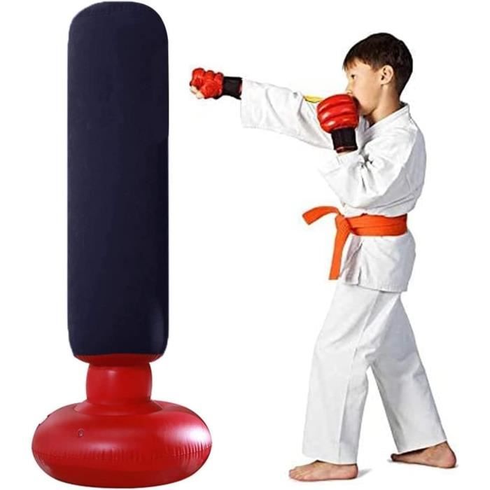 Sac De Frappe Lourd 120 Cm Avec Kit Complet - Gants Boxe 12 Oz, Bandes, Corde à Sauter - Pour MMA, Karaté, Entraînement Maison - Non Rempli