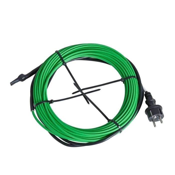 Câble chauffant antigel puissance 10W/M pour tuyaux gouttière 10 m