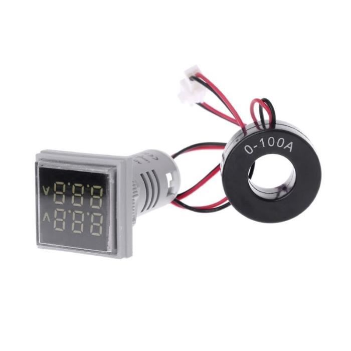 Voltmètre à affichage numérique LED, Voltmètre à écran LED, pour voiture, moto, yacht et bateau