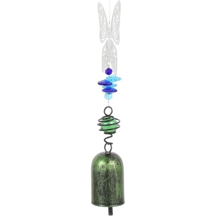 Carillon éolien Attrape-soleil En Cristal - 38,3 Cm, Avec 7 Perles Chakras - Décoration Jardin, Fenêtre, Doré