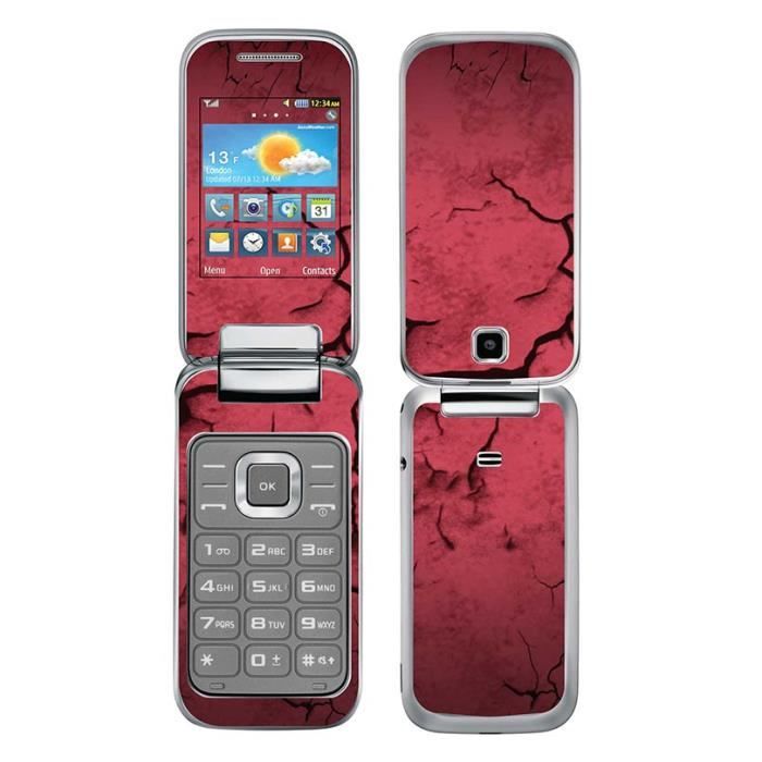 Skin Stickers pour samsung c3590 (Sticker Fissures rouge) Cdiscount
