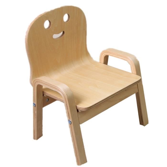 Enfants Smiley Chaise De Salle A Manger En Bois Banc Ecole