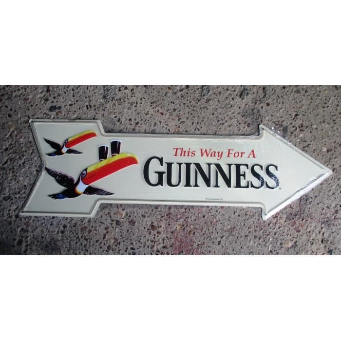 SmartCows Plaque Métal Vintage “Aim For A Guinness” – Décoration Murale 30,5 X 40,6 Cm