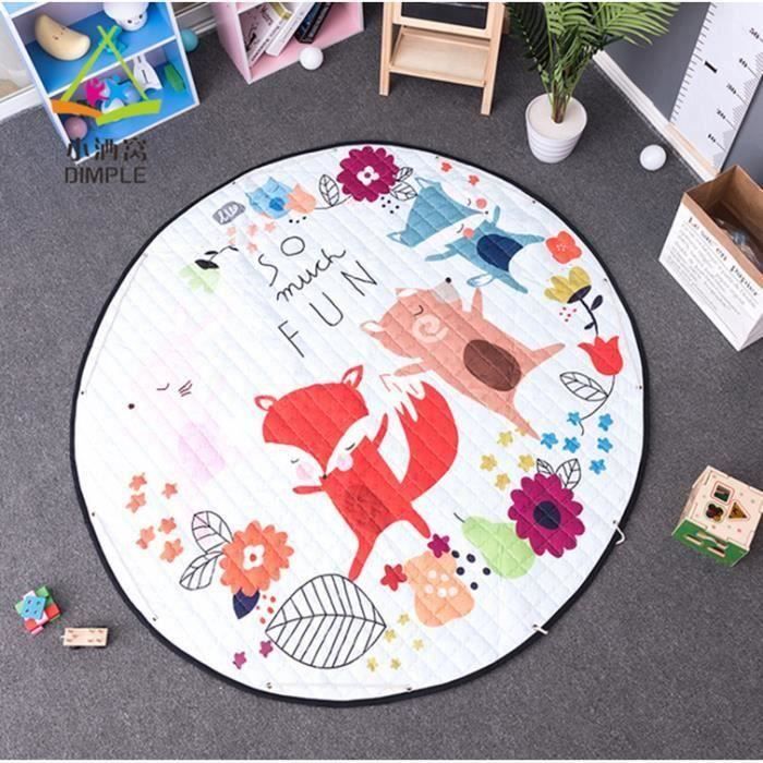 Diametre 150cm Tapis Moquette Rond Cartoon Pour Enfant Tapis De