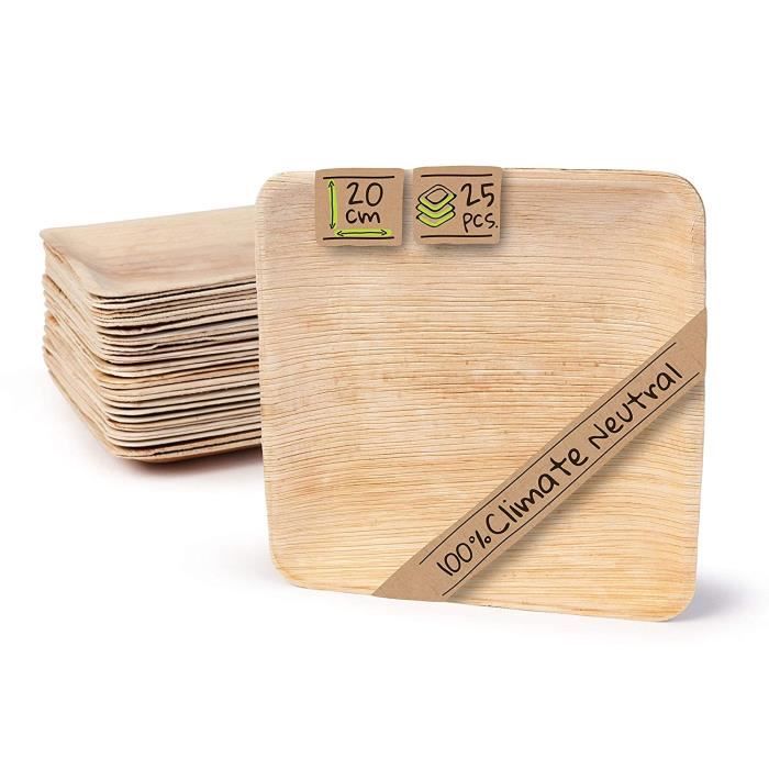 DEcorative Concepts UK Lot De 125 Assiettes Carrées Solides De Qualité