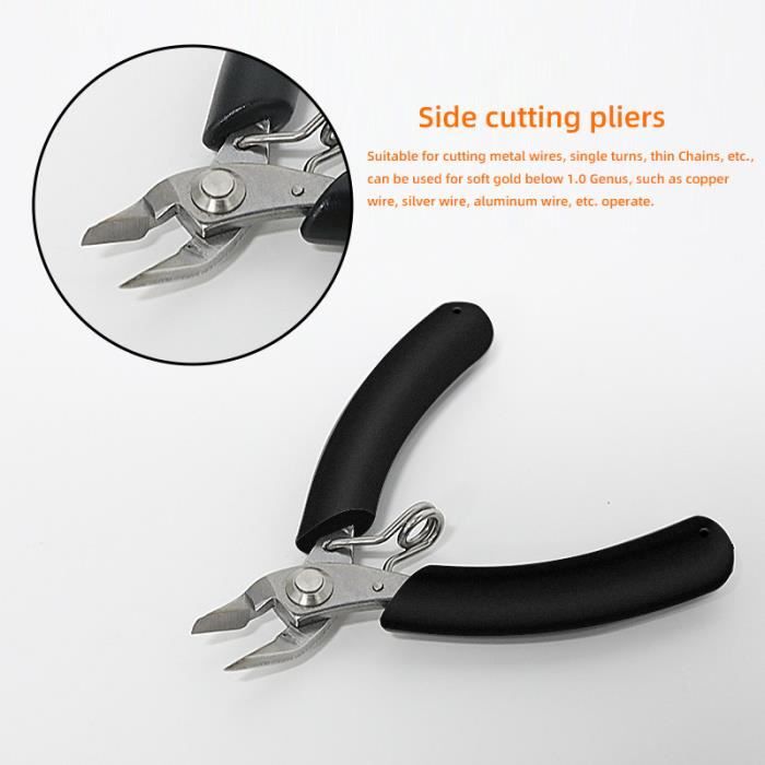 Pince Coupante Diagonale De Précision PLATO 125 Mm Bleue - Pour électronique, Bijoux