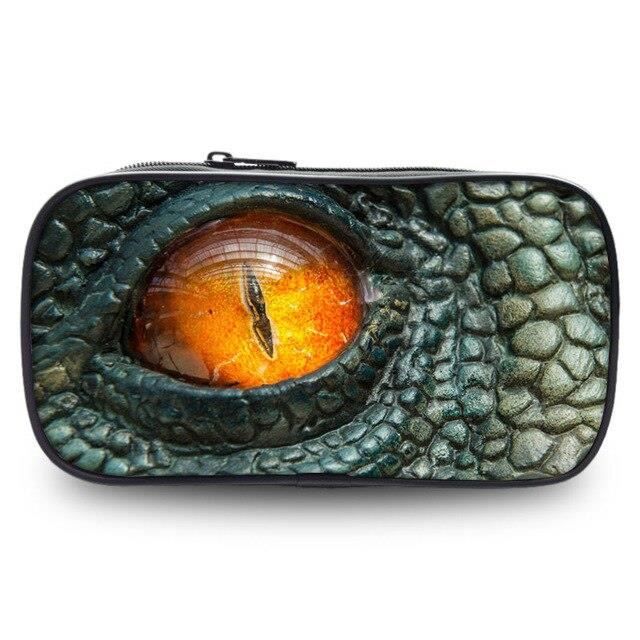 Trousse à Crayons Jurassic Dinosaures - 20,5x7,7 Cm - Polyester, Fermeture éclair - Pour école, Bureau, Cadeau