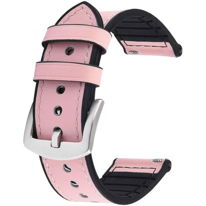 Bracelet de Montre 22mm Bracelet Montre Connect e en Cuir et