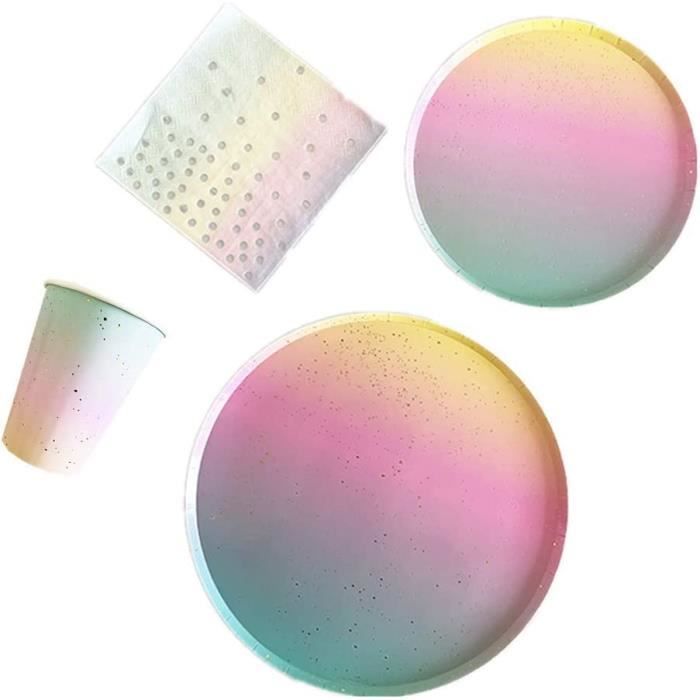 Set De Fête Enchantimals - 16 Assiettes + Tasses + 32 Serviettes En Papier - Tout Pour L'anniversaire
