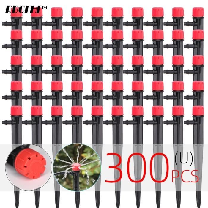 100 Pcs Irrigation Drippers Réglable Goutte À Goutte Émetteur Micro