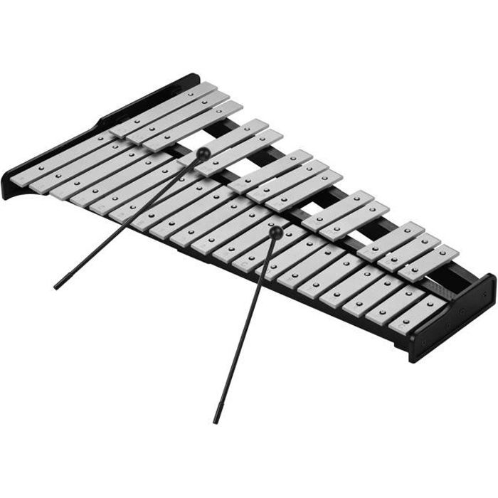 GOPLUS Xylophone De 25 Notes Avec Touches En Bois, Xylophone Avec 2