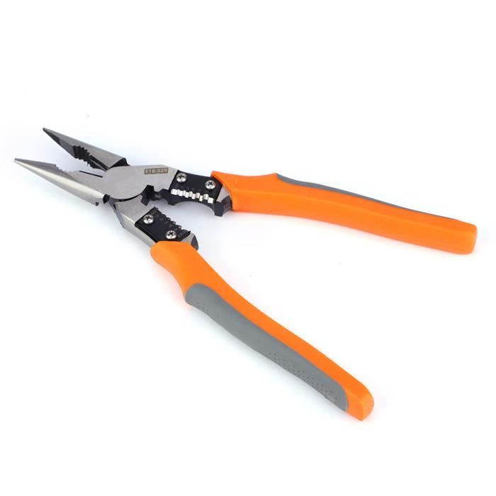 Pince Multifonction 5 Têtes Interchangeables - Dénuder, Sertir, Couper - Pour Électricien Et Bricolage - 12