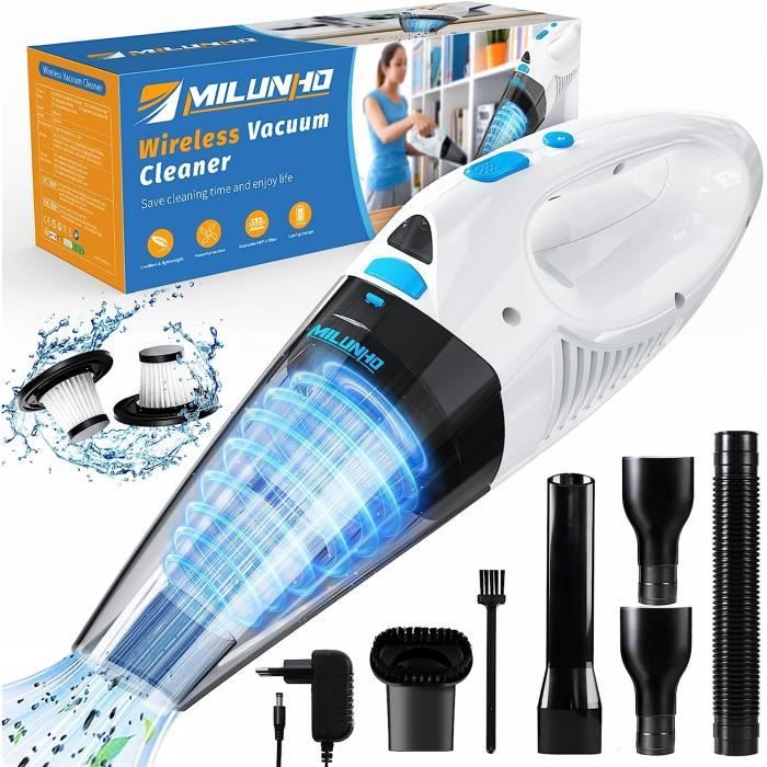 Aspirateur à Main Puissant 25000Pa - Moteur Sans Balai, 4-en-1 (aspirer/souffler/gonfler/vider), écran, Pour Voiture Et Maison - 7
