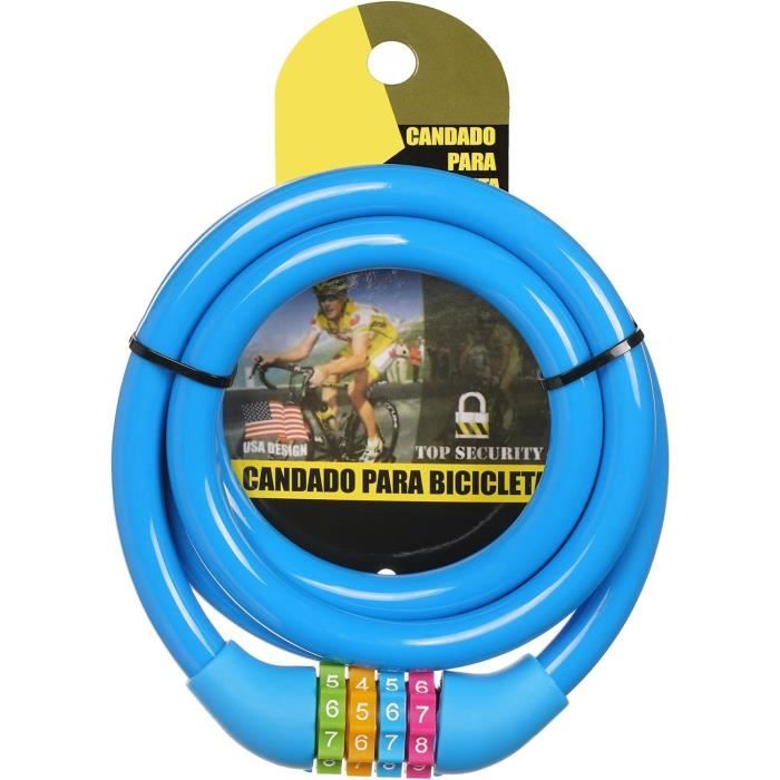 ROCKRBOS Câble antivol pour vélo avec clé, coque de verrouillage en ABS