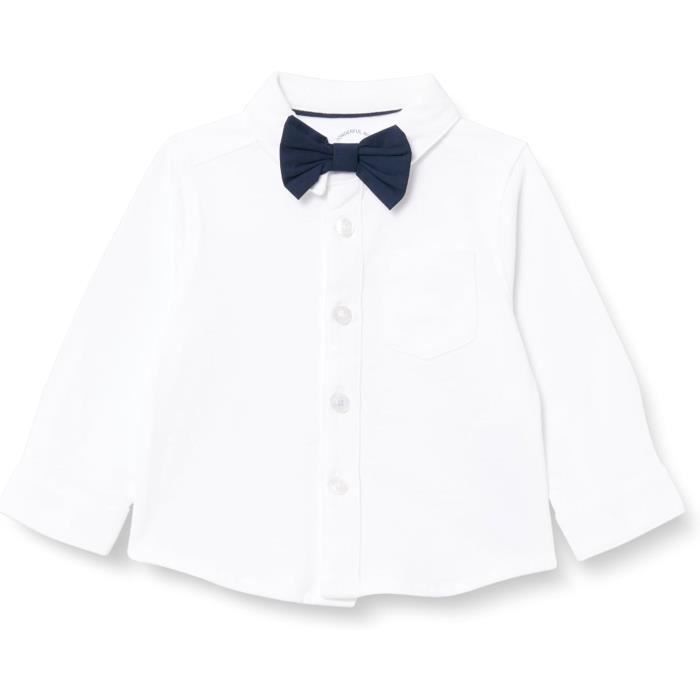 Chemise Enfant Blanc Avec Col Cassé Et Nœud Papillon - Taille 16 Ans - Neuf Avec étiquettes