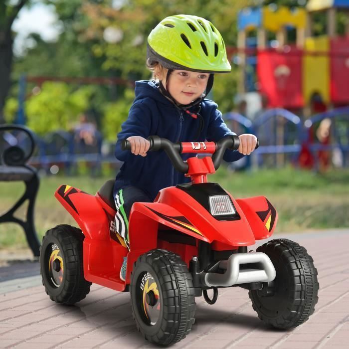 COSTWAY Quad Electrique pour Enfants 6 V 45 Km-H max. Voiture Buggy pour Enfants de 3Ans+ Rouge